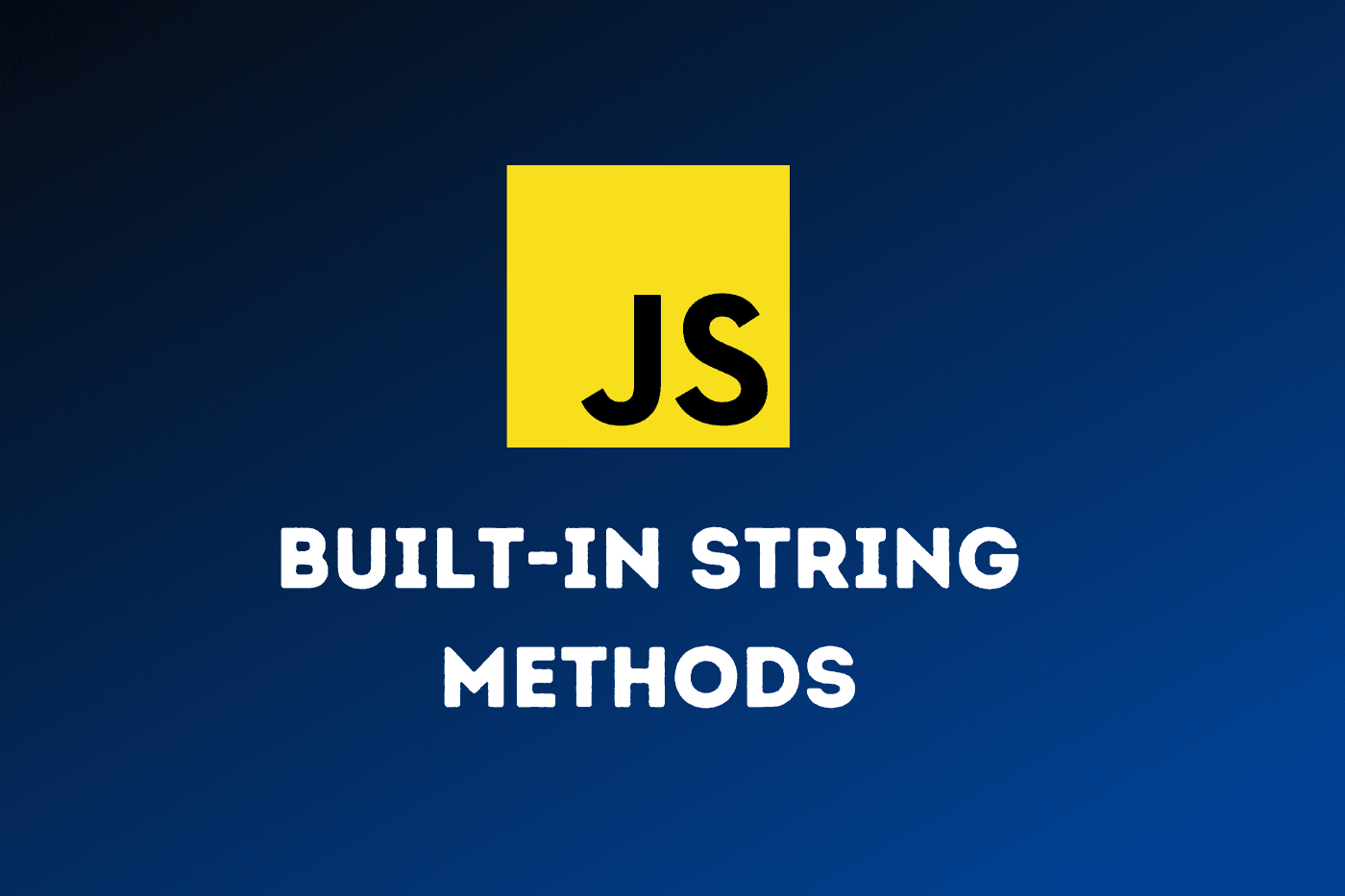 String methods in javascript